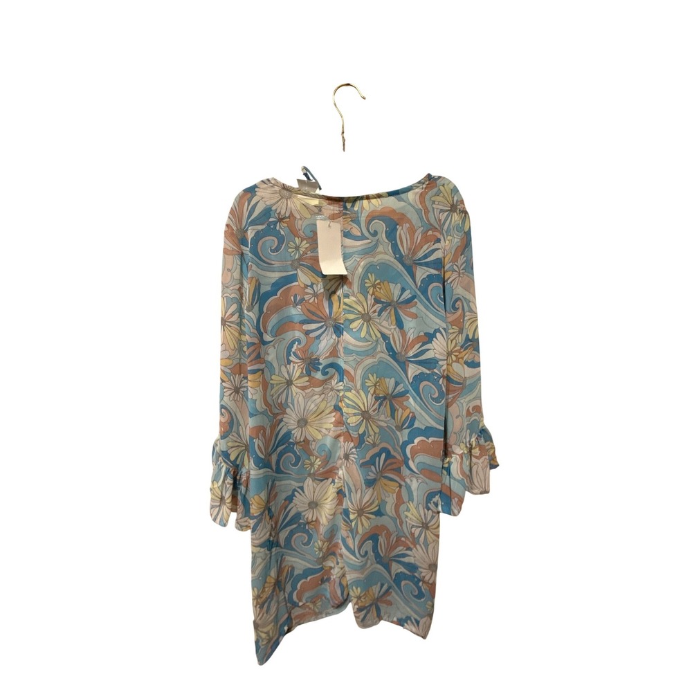 J. Valdi Ruffle Sleeve Lace up Swim Cover-up‎ Tunic Size Large - Picture 3 of 3